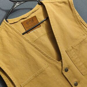 Schaeffer Outfitters Brushcloth Vest Men's L (estimated) Tan Western Ranchwear